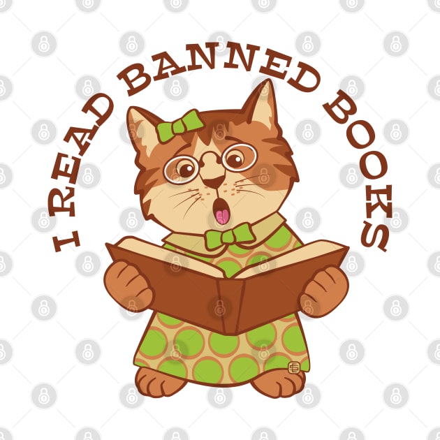 I Read Banned Books Kitten by Sue Cervenka