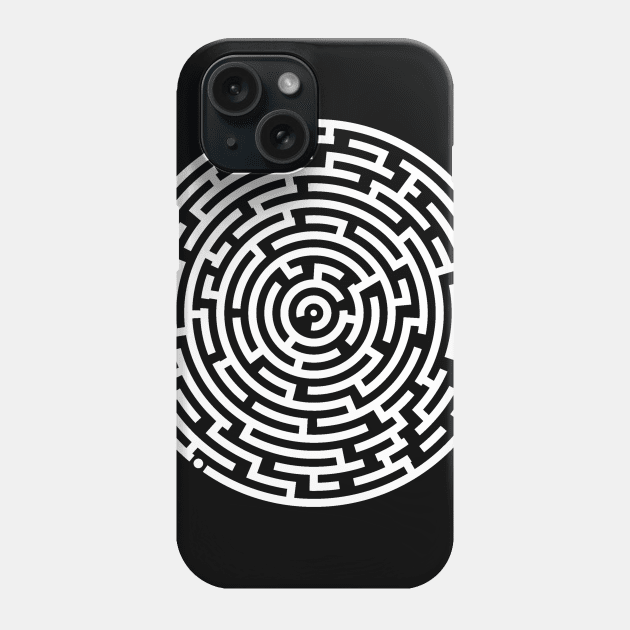 Maze Labyrinth Maze Runner Circle Phone Case by ballhard