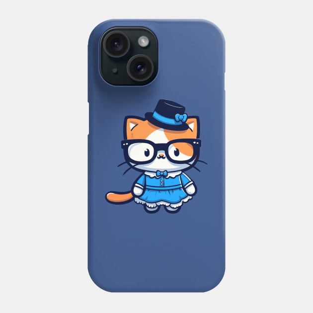 Nerdy Cat Phone Case by Graceful Designs