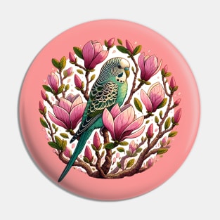 Magnolia Parakeet Pin