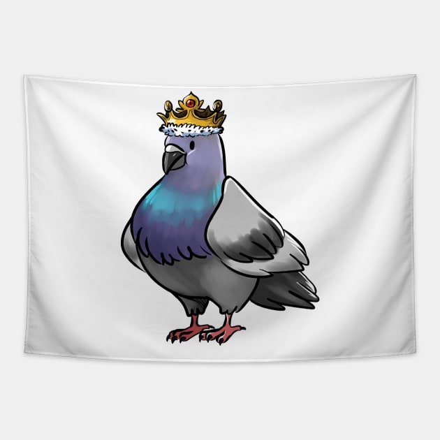 King Pigeon Tapestry by angeliraferart