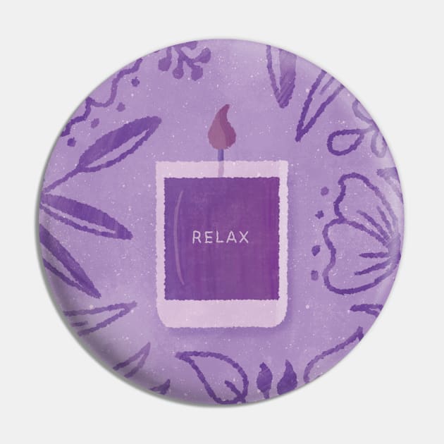 Scented Candle (Purple) Pin by Cascade Patterns