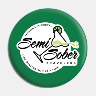 Semi Sober Travelers Margarita Design with solid background Pin