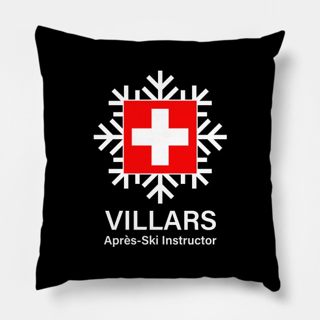 Villars Apres Ski Instructor Pillow by AntiqueImages