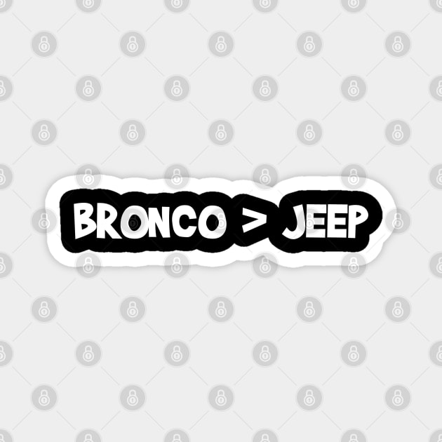 bronco vs jeep Magnet by joefixit2