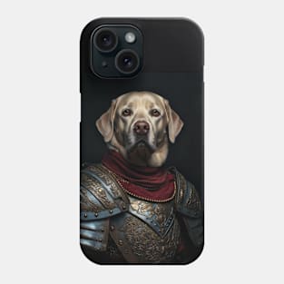 Stalwart Yellow Labrador Retriever - Medieval English Knight Phone Case