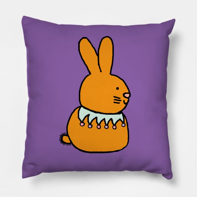 Gold Bunny Rabbit Pillow by ellenhenryart