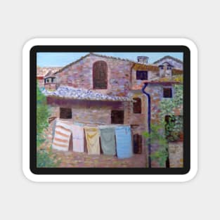 Yard in San Gimignano Magnet