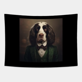 English Springer Spaniel Dog in Suit Tapestry