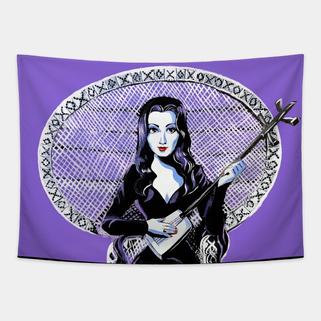 Morticia Addams The Addams Family Tapestry by Magenta Arts