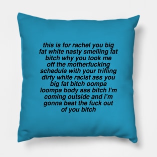 Rachel Tiktok Voicemail Pillow