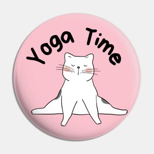Yoga Time Cat Pin