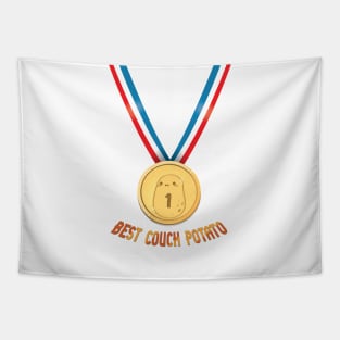 Best Couch Potato Gold Medal Tapestry