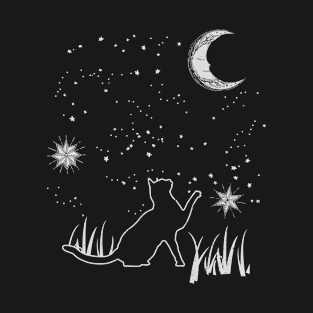 Cat and The Moon T-Shirt