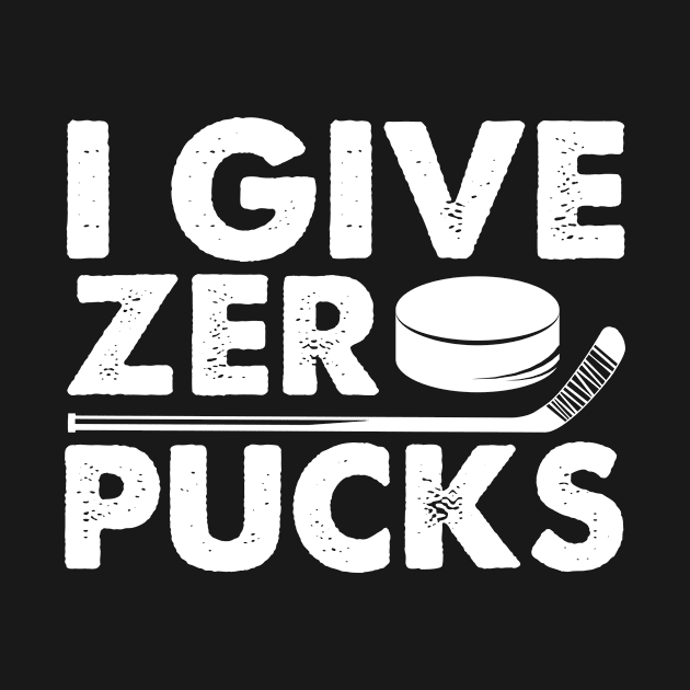 Funny I Give Zero Pucks Ice Hockey Players Pun by theperfectpresents