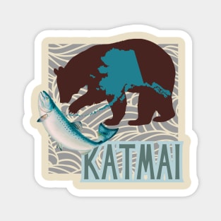 Katmai National Park. Home of the Very Fattest Bears Magnet