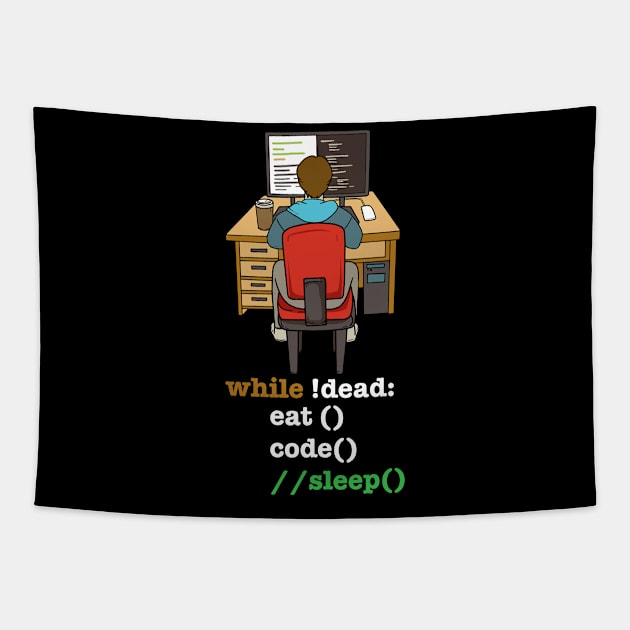 Computer Programmer Tapestry by ShirtsShirtsndmoreShirts