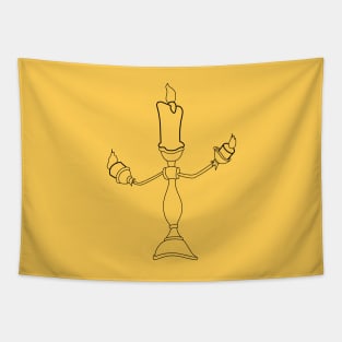 Candelabra Sidekick Outline Tapestry