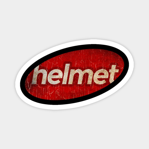 Helmet - simple red elips vintage Magnet by BIDUAN OFFICIAL STORE