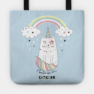 I believe in caticorn Tote