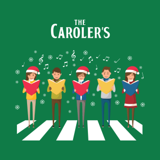 Christmas Caroler's Abbey Road Parody T-Shirt