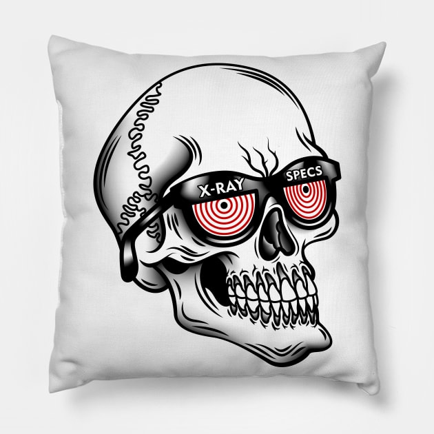 X-Ray Specs Skull Pillow by OldSalt