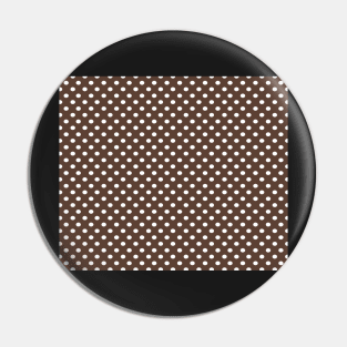 Brown and White Polka Dot Pattern Pin