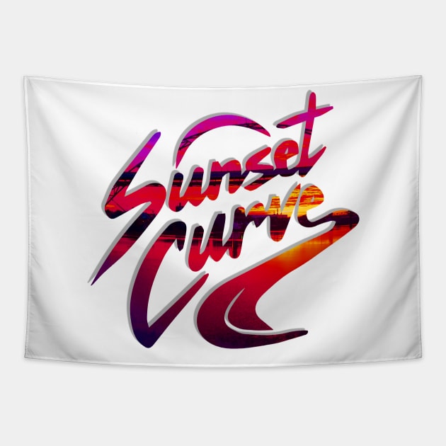 Sunset Curve | CityArt Tapestry by SparkleArt