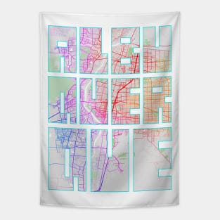 Albuquerque, USA City Map Typography - Colorful Tapestry