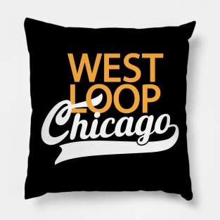 West Loop Chicago - Minimal Logo DesigWest Loop Chicago - Classic Logo Design - Chicago Neighborhood Seriesn - Chicago Neighborhood Series Pillow