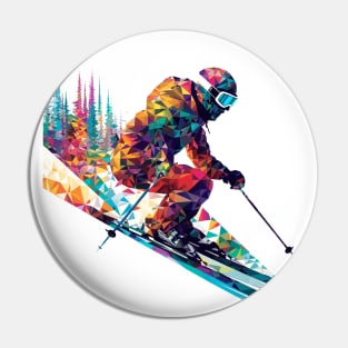 Alpin Ski Sport Game Champion Competition Abstract Pin