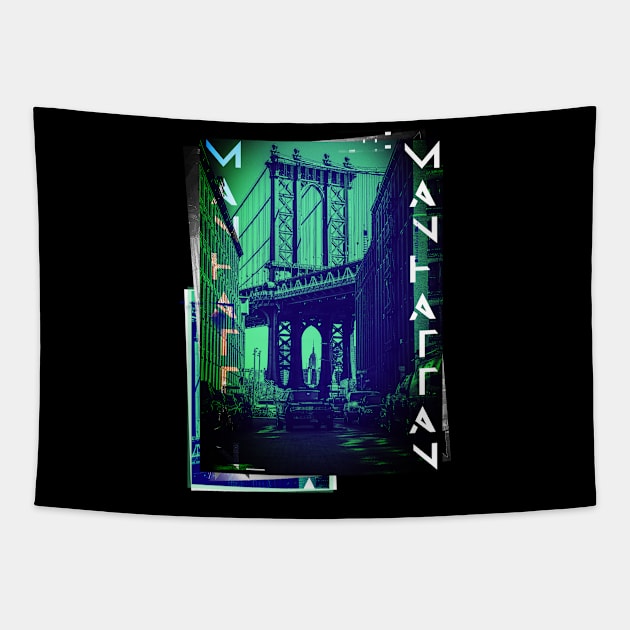 Manhattan poster Tapestry by remixer2020