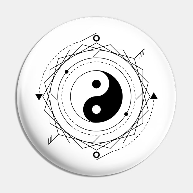 Yin Yang | Sacred Geometry Pin by CelestialStudio