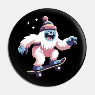 Skater Yeti Pin