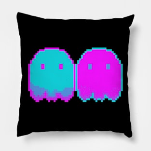 ghost pixel purple Pillow