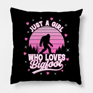 Just A Girl Who Loves Bigfoot Pillow