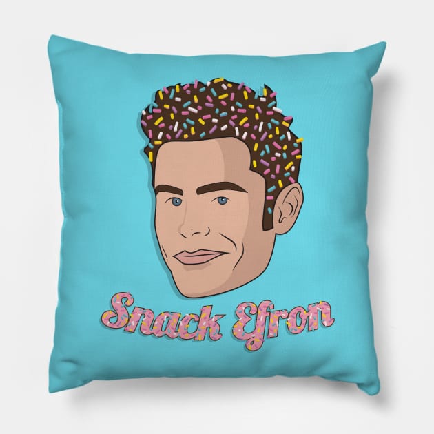 Snack Efron Zac Efron Pillow TeePublic