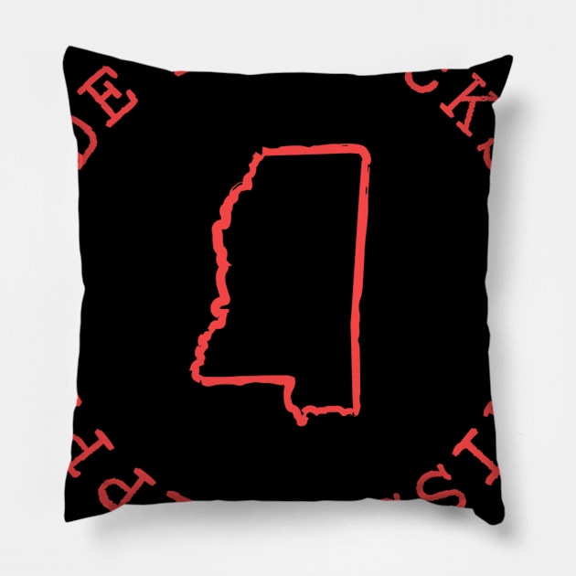 Made in Mississippi T-Shirt Pillow by Geometrico