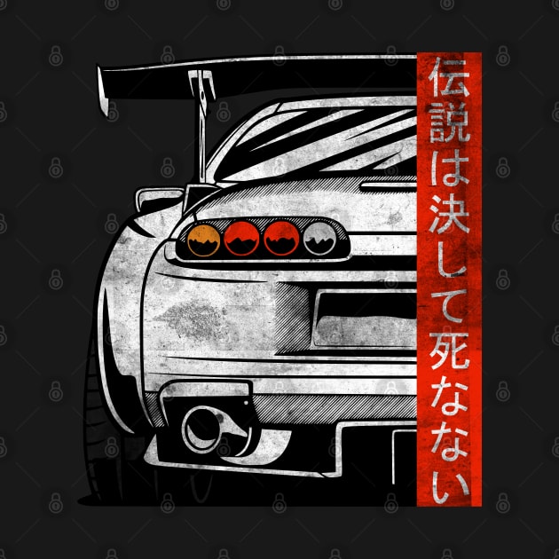 Supra 2JZ JDM Tuning Car 90s "Legends never die" by Automotive Apparel & Accessoires