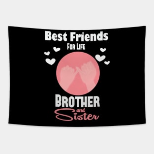 Brother Sister Best Friends For Life Sibling's Day Gift T-shirt Tapestry