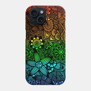 Rainbow Zentangle Pattern Phone Case