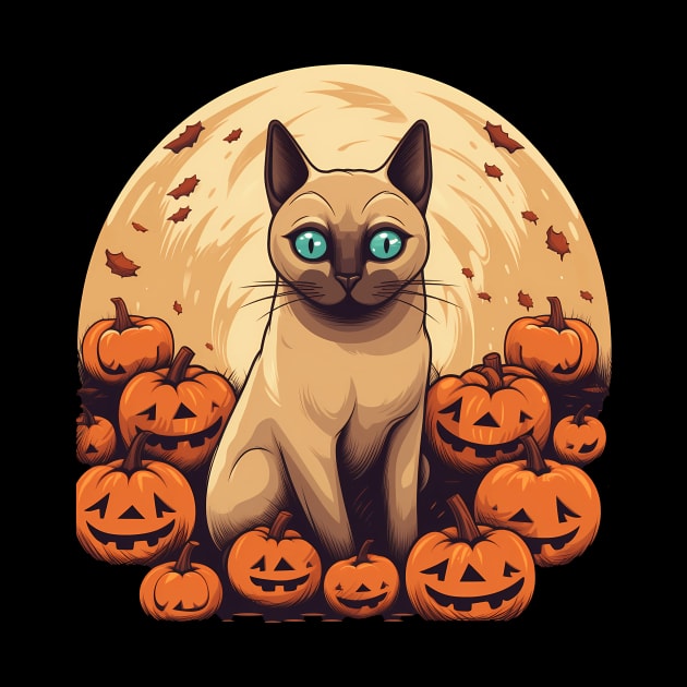 Tonkinese Cat Halloween, Cat Lover by dukito