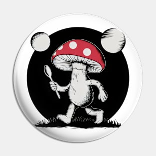 Hungry Walking Mushroom Pin