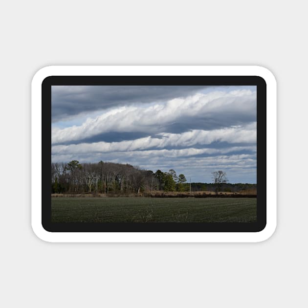 Clouds over farmland Magnet by ToniaDelozier