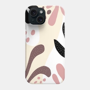 Abstract Organic Shapes and Leaves Mid Century Modern Phone Case