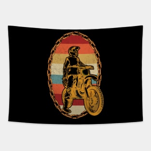 Dirt Bike Motocross Motorcycle Vintage Retro Gift Tapestry