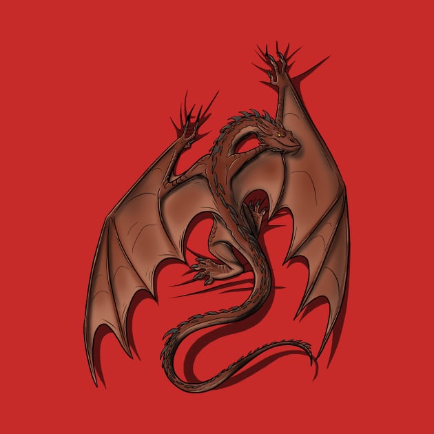 Smaug on your Shirt by sugarpoultry