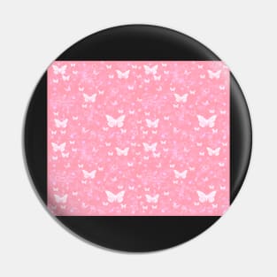 pink pattern with butterflies, flowers, stars and bokeh Pin