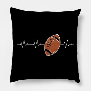 Football Heartbeat Pillow