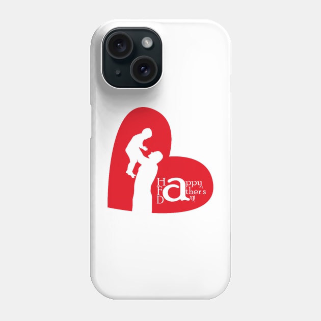 Happy Father Day with Hearth Dad And Son Phone Case by FêriStore'